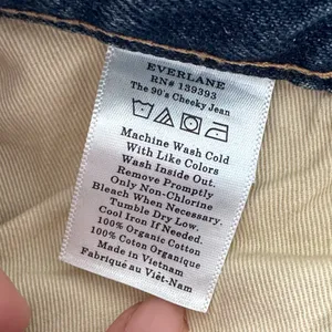 Everlane 90s Cheeky Jeans Size 24 High Rise Straight Leg NWT Blue thumbnail 9