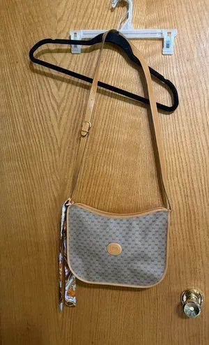 Gucci Monogram Crossbody Bag with Scarf Accent vintage thumbnail 1