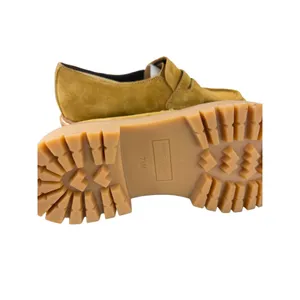 Marc Fisher Moccasin Loafers Yellow Mustard Suede Platform Lug Sole NWB Size 7.5 thumbnail 7