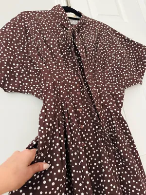 Anthropologie The Tobie Tie-Neck Shirt Dress by Exquise, Size S thumbnail 9