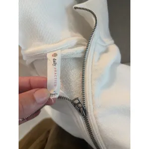 Daily Practice Women Sweater Vest Pullover White Cotton Zip Size L thumbnail 4