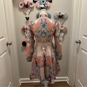 Colorful Patchwork Long Sleeve Dress thumbnail 5