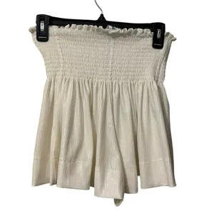 Queen of Sparkles White Smocked Swing Shorts Size Small thumbnail 4
