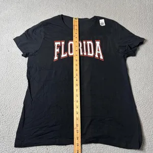 NEW Gildan Florida Graphic T-Shirt Crew Neck Short Sleeve Black‎ Large thumbnail 5