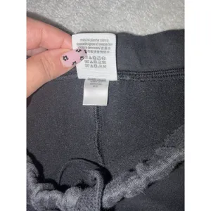 Victoria's Secret LOVE PINK christmas plaid wide leg sweat pants raw hem L thumbnail 6