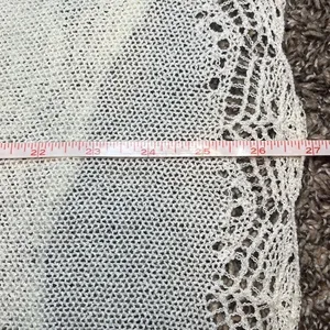 Rubbish EUC Cream Lightweight Knit Racerback Crochet Hem Tank Sz XS‎ thumbnail 9
