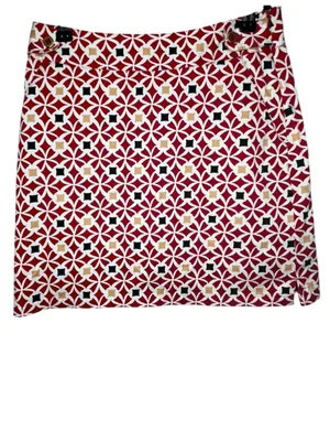 EP Pro Red And White Geometric Print Stretchy Athletic Golf Skort thumbnail 2