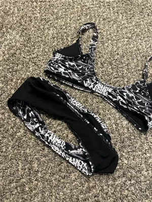 Women’s Black & White Printed Bikini Set Size M thumbnail 5
