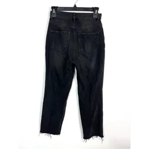 Pacsun high rise straight black cut off‎ jeans thumbnail 5