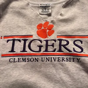 Clemson University Tigers‎ Champion Sweatshirt Light Grey Women's Size L Sports thumbnail 4