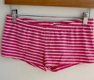 Brandy Melville pink & white striped shorts thumbnail 1