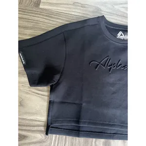 Alphalete Woman’s ELMTS Short SLEEVE Crop Size Small, Black thumbnail 4