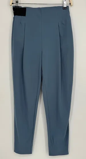 ADAY Turn It Up Pants Size Small Lake Blue High Waist Tapered Pleated Workwear thumbnail 1
