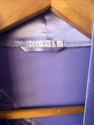 Savage X Fenty Lavender Satin Lace-Back Robe thumbnail 5