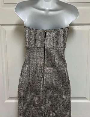 Silver Strapless Dress thumbnail 3