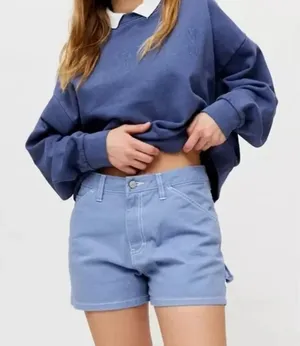Dickies women Durable Twill Carpenter Shorts Chambray Blue 3" inseam thumbnail 1
