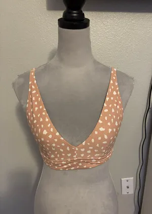 Aerie Mae Tan and White Bralette, Sz S thumbnail 1