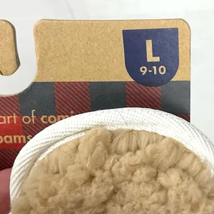 Merry & Bright Slippers Teddy Slide Dearfoams Women's Lg 9/10 Rainbow Stitching thumbnail 2