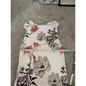 White House‎ Black Market White Lily Floral Print Cap Sleeve Dress Women’s Sz 6 thumbnail 7
