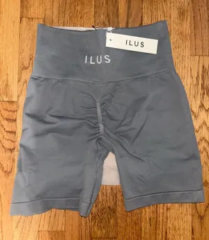 ILUS Seamlux IntesifybHigh-Waist Women’s Bike Shorts in Slate Blue NWT thumbnail 1