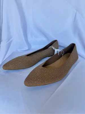 Old Navy Soft Knit Pointed Toe Ballet Flats in Cocoa Fawn Size 11 thumbnail 7
