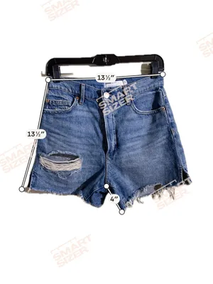 Garage Blue Distressed Denim Cutoff Shorts thumbnail 6