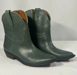 Lucky Brand Women’s Chantilly Leather Western Pointed Toe Ankle Boots 10M thumbnail 1