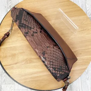 Coach Python‎ Embossed Crosstown Crossbody Bag Brown thumbnail 5