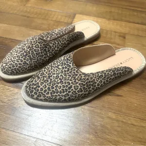 NWOB Lucky Brand Arvy Slip On Mule Leopard Print Eyelash 8 thumbnail 3