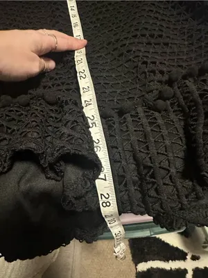 NWT hello Molly chase that feeling dress mini black size Medium boho crochet thumbnail 10