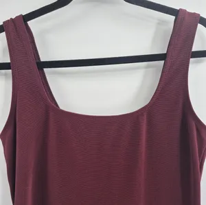 J. Crew vintage 90s Y2K 2000s friends square neck red maxi dress size large thumbnail 3