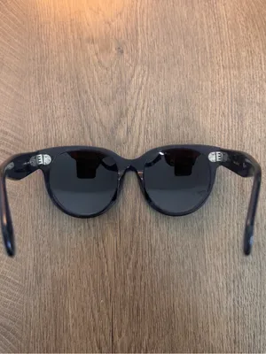 Celine Black Round Acetate Sunglasses with Gradient Lenses thumbnail 4