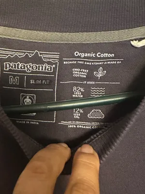 Patagonia Deep Purple Crewneck Sweatshirt with Chest Patch thumbnail 4