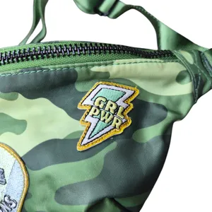 Stoney Clover Lane Fanny Pack Camo Belt Bag Crossbody Feminist Pride Patches 12" thumbnail 4
