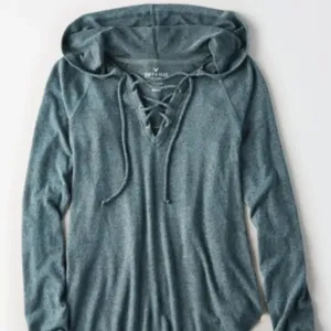 ✨ Ae Soft & Sexy Plush Lace-Up Hoodie✨ thumbnail 2