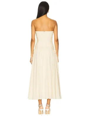 ASTR the Label Zori Dress in Cream Large New Womens Midi thumbnail 2