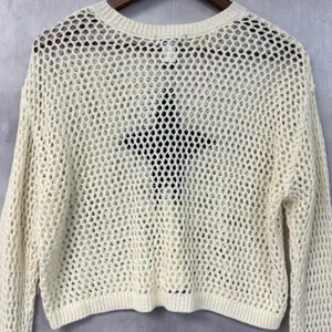 Social Collision Womens Star Mesh Crochet Sweater Size M‎ Edgy Indie Goth Grunge thumbnail 6