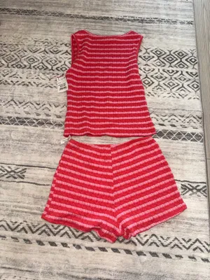 Striped Knit Tank & Short Set thumbnail 2