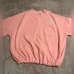 Calvin Klein Performance Sweatshirt Women’s Size 2X Adjustable Waist Pink thumbnail 3