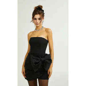 Miss Rosier‎ NEW Lanetta Bowknot Asymmetrical Mini Dress XS Classic Bridal thumbnail 5