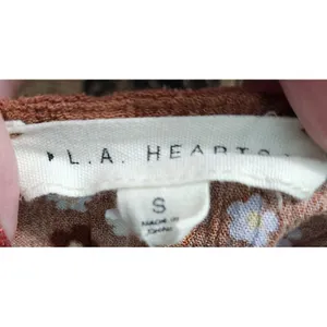 LA Hearts Brown Floral‎ Crop Top Lace Up Corset Style Tank Cami Size S thumbnail 3