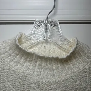 J.Crew Ivory White Mock Neck Cable Knit Sweater Small minimal cozy classic basic thumbnail 3