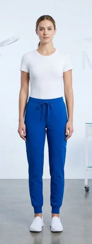 Mandala Royal Blue Jogger Scrub Pants | Size M | New Without Tags thumbnail 1