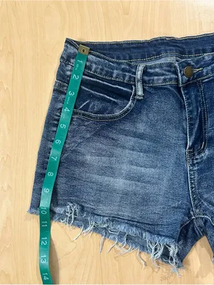 SHEIN Distressed Frayed Hem Denim Jean‎ Shorts thumbnail 5
