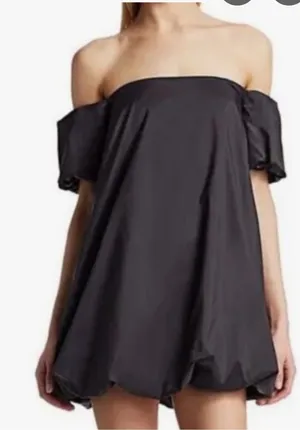Staud Black Bubble Mini Dress thumbnail 1