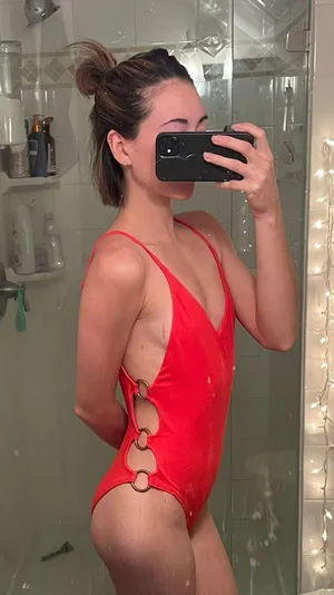 Red One-Piece Swimsuit thumbnail 3