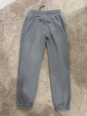 TNA Aritzia Sweatfleece Boyfriend Sweatpants Cozy Fleece Joggers Womens XS Gray thumbnail 3