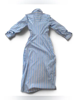 VERONICA BEARD AFTON WRAP AERO BLUE BRICK MULTI DRESS sz 2 thumbnail 15