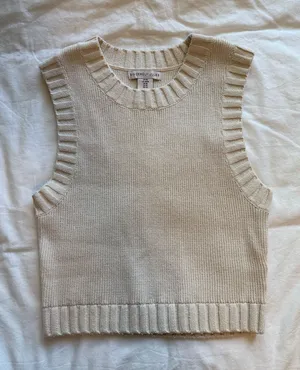 Boutique Cropped Sleeveless Sweater Top thumbnail 1