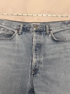 AGOLDE Los Angeles Premium Jeans – Size 30, Straight Leg with Raw Hem thumbnail 10